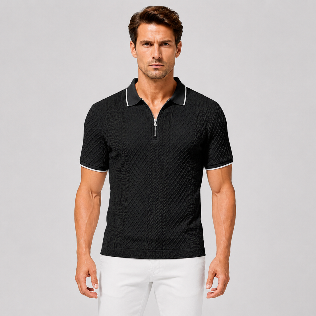 Men’s Modern Zip Polo Shirt