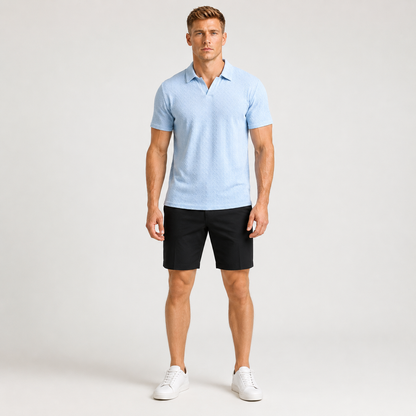 Men's Breathable Waffle Knit Polo