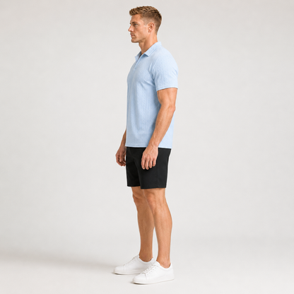 Men's Breathable Waffle Knit Polo
