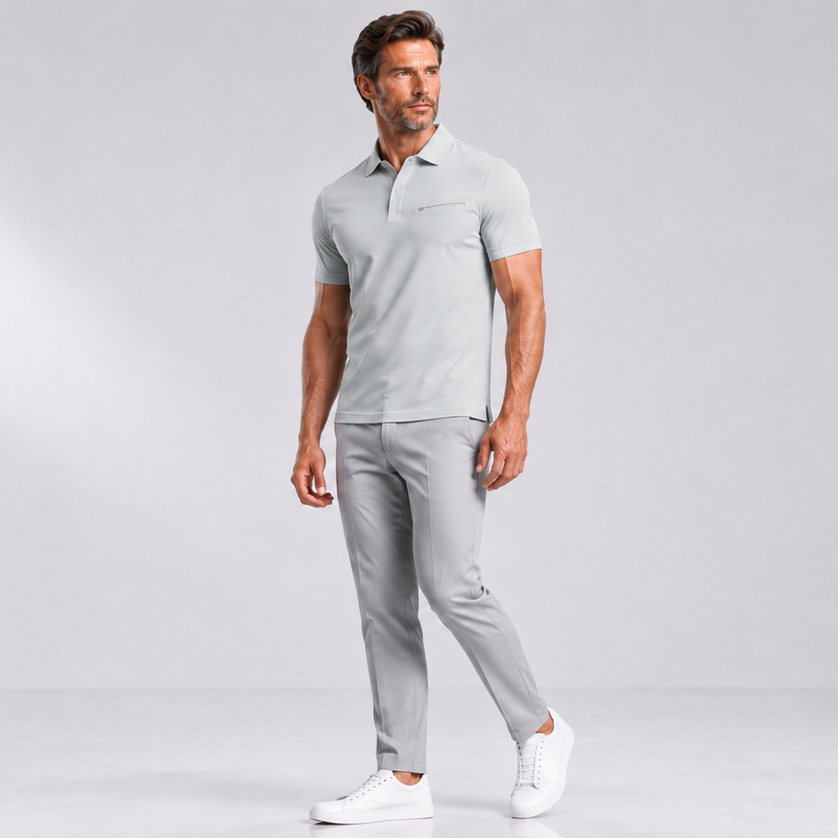 Men's Performance Zip Polo