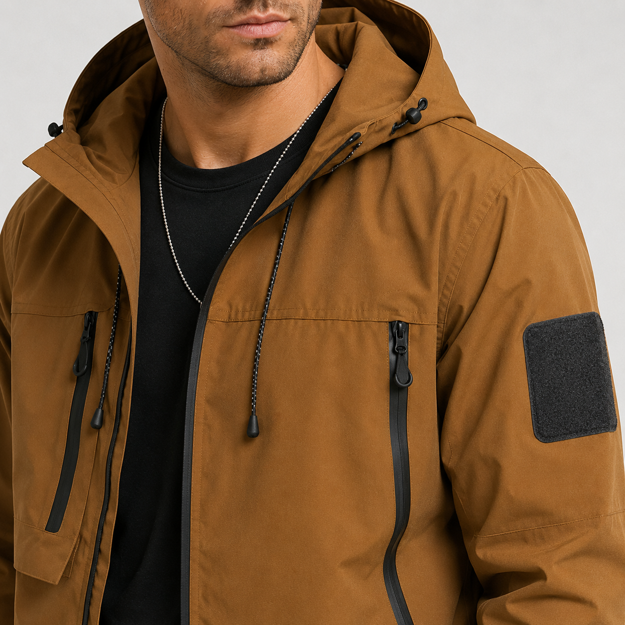 Men's Lightweight Hooded Windbreaker