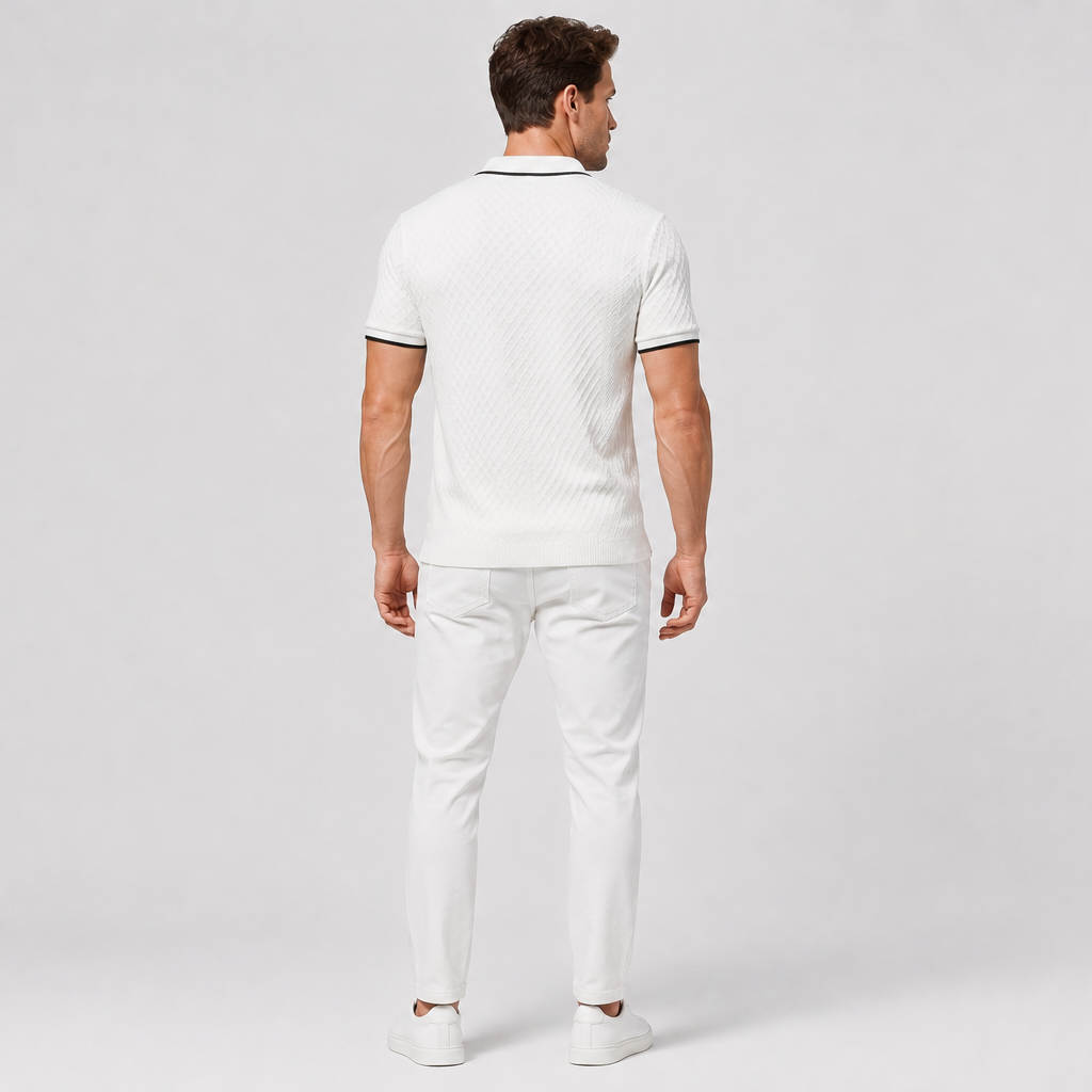 Men’s Modern Zip Polo Shirt