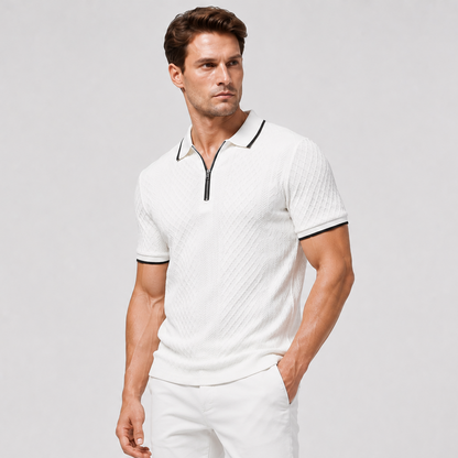 Men’s Modern Zip Polo Shirt