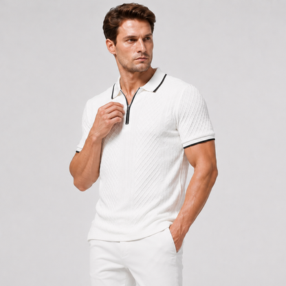 Men’s Modern Zip Polo Shirt