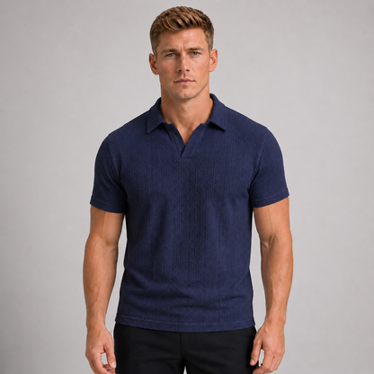 Men's Breathable Waffle Knit Polo