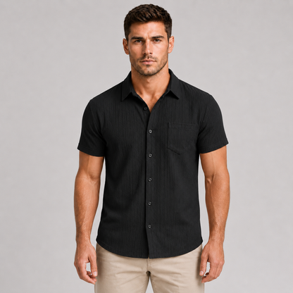 Men's Striped Short Sleeve Shirt