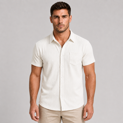 Men's Striped Short Sleeve Shirt