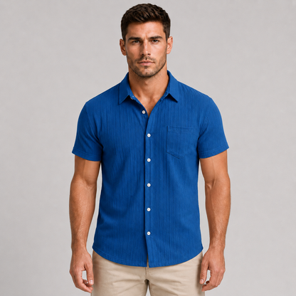 Men's Striped Short Sleeve Shirt