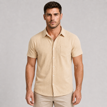 Men's Striped Short Sleeve Shirt