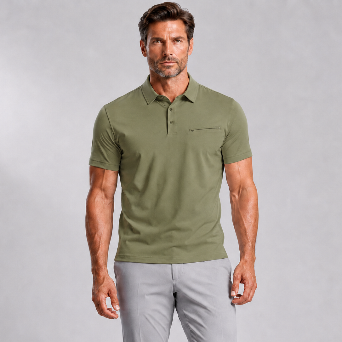 Men's Performance Zip Polo