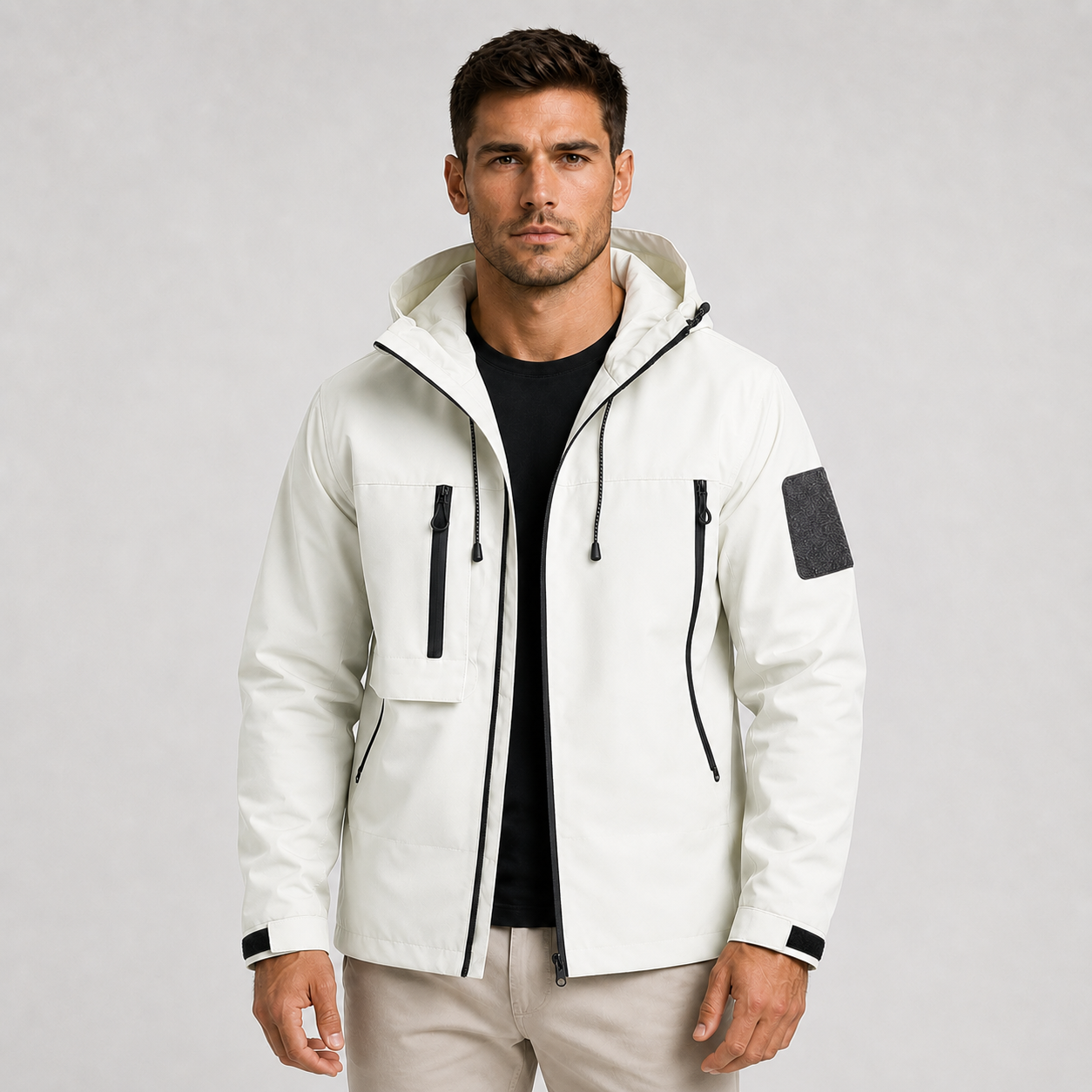 Men's Lightweight Hooded Windbreaker