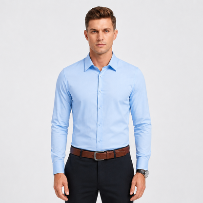Men's Long-Sleeve Stretch Dress Shirt