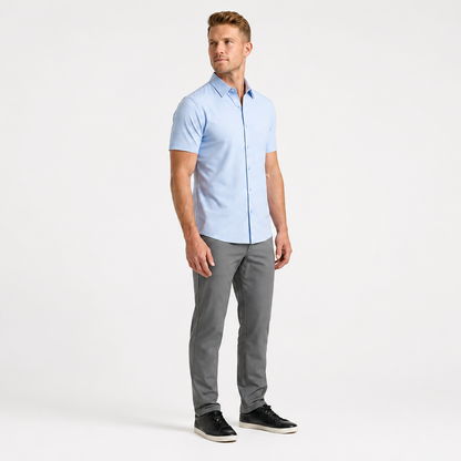 Men's Short-Sleeve Stretch Dress Shirt