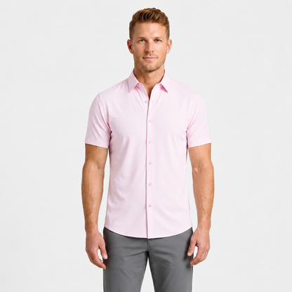 Men's Short-Sleeve Stretch Dress Shirt
