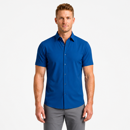 Men's Short-Sleeve Stretch Dress Shirt