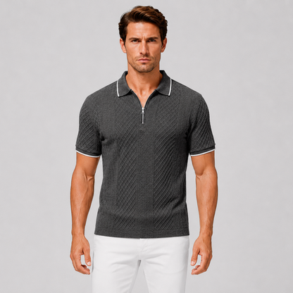 Men’s Modern Zip Polo Shirt