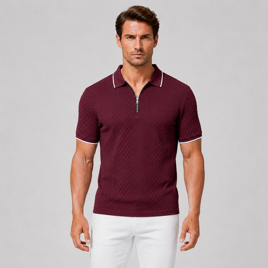 Men’s Modern Zip Polo Shirt
